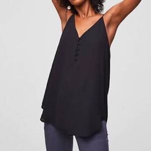 Loft button front cami XS black